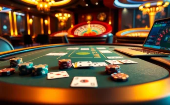 Engage in thrilling online gambling with lo de uy tin, showcasing a vibrant poker table and digital betting action.