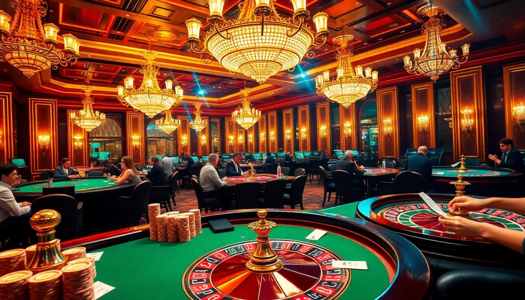 UU88 players enjoying high-stakes poker game in an elegant casino.