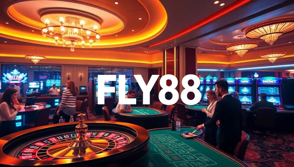 Experience the excitement of FLY88 with engaging gameplay at luxurious casino tables.