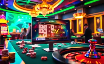 Engaged gamers at a luxurious casino interface showcasing WinVN online betting excitement.