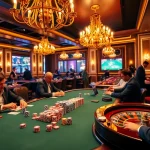 33WIN casino scene showcasing intense poker gameplay and vibrant roulette action.