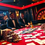 Poker game excitement at TG88 casino, showcasing luxurious chips and cards.