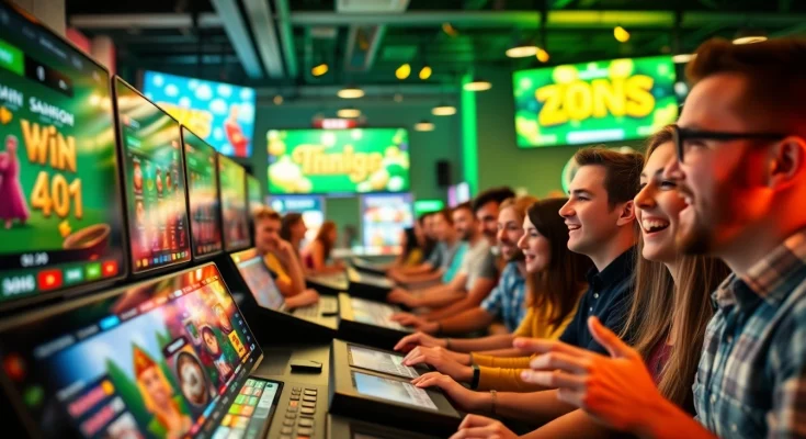 Engaging scene of players on stimmgewitter.org enjoying dynamic online gambling experiences.