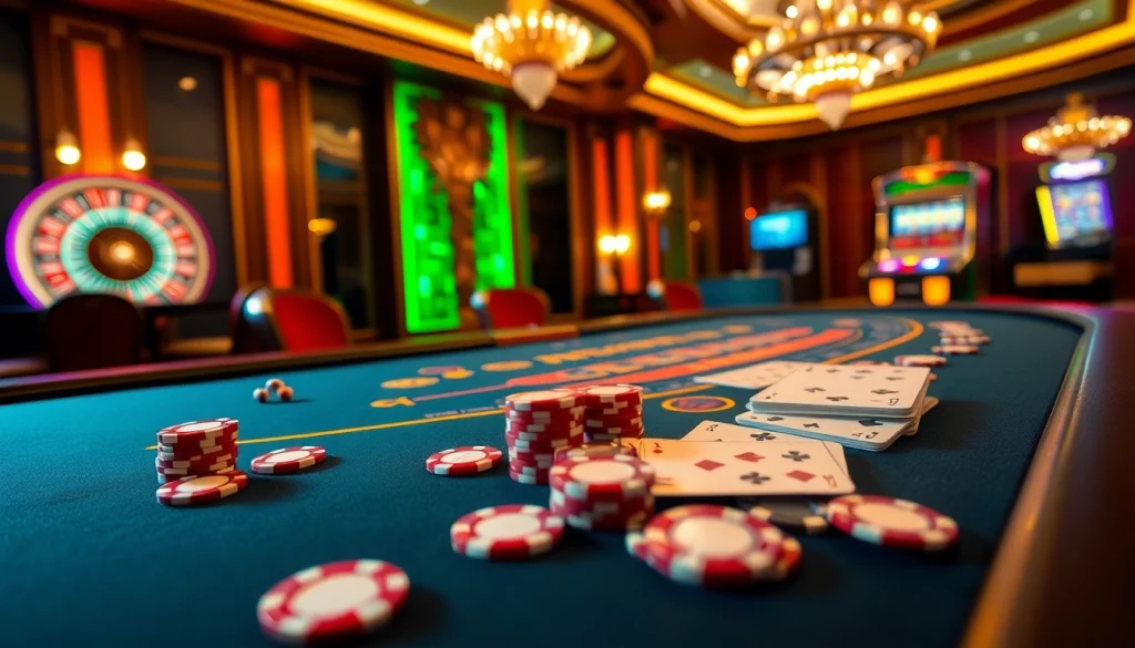 Players enjoying the excitement of TT88 at a luxurious casino table with poker chips.