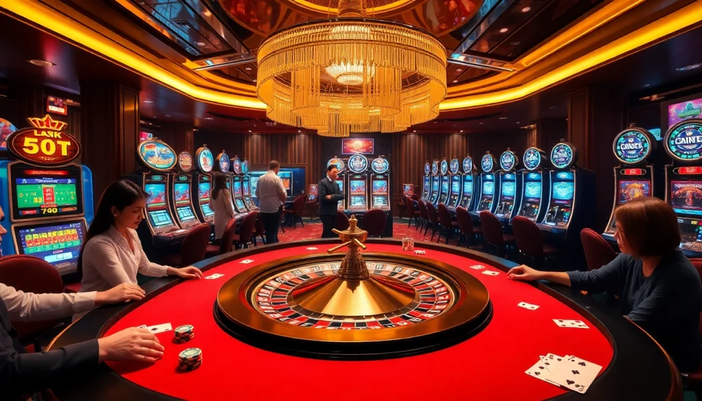 Excited gamblers engaging at a high-end casino table linked to W88 for thrilling gameplay.