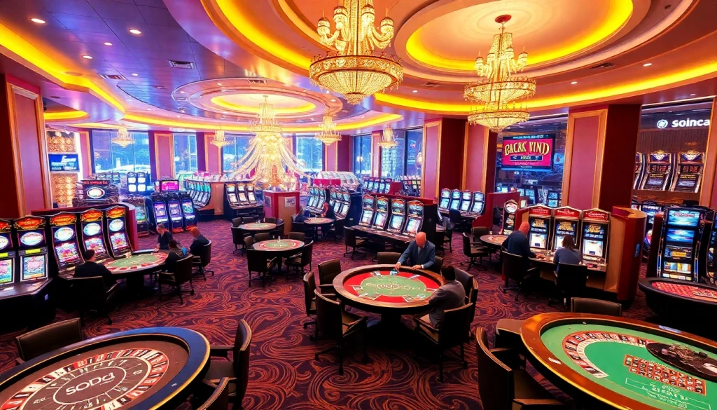 SODO casino scene showcasing vibrant gaming tables and exciting gameplay elements.