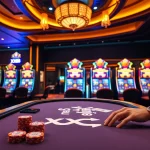 Experience thrilling gameplay with XX88 at a luxurious casino poker table.