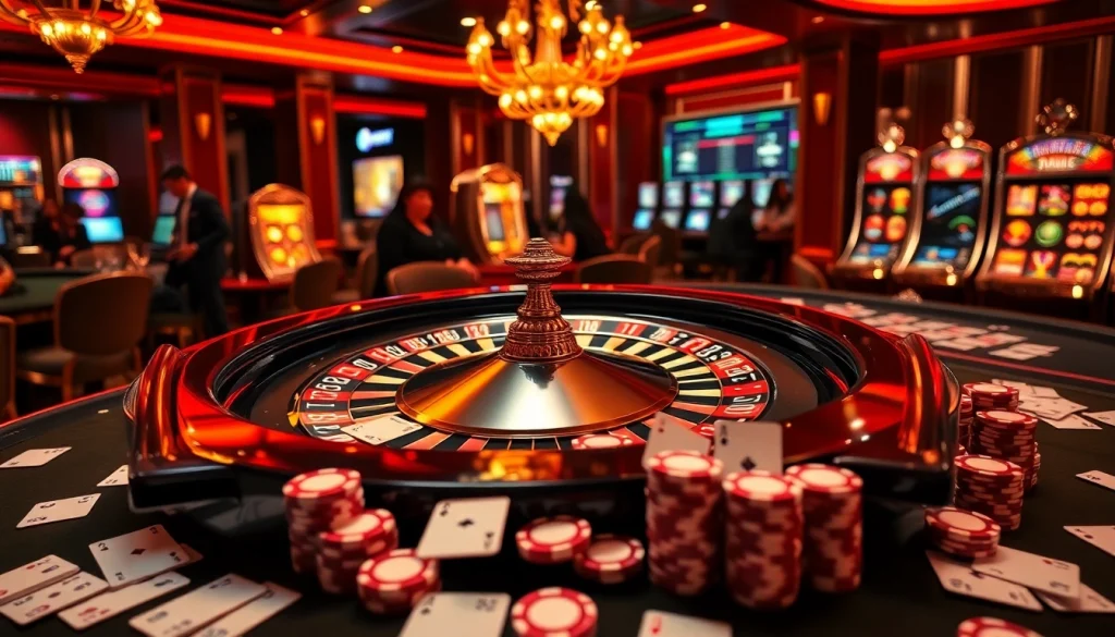 Experience high-stakes gaming at https://s666hn.com/ with vibrant casino visuals capturing excitement and luxury.