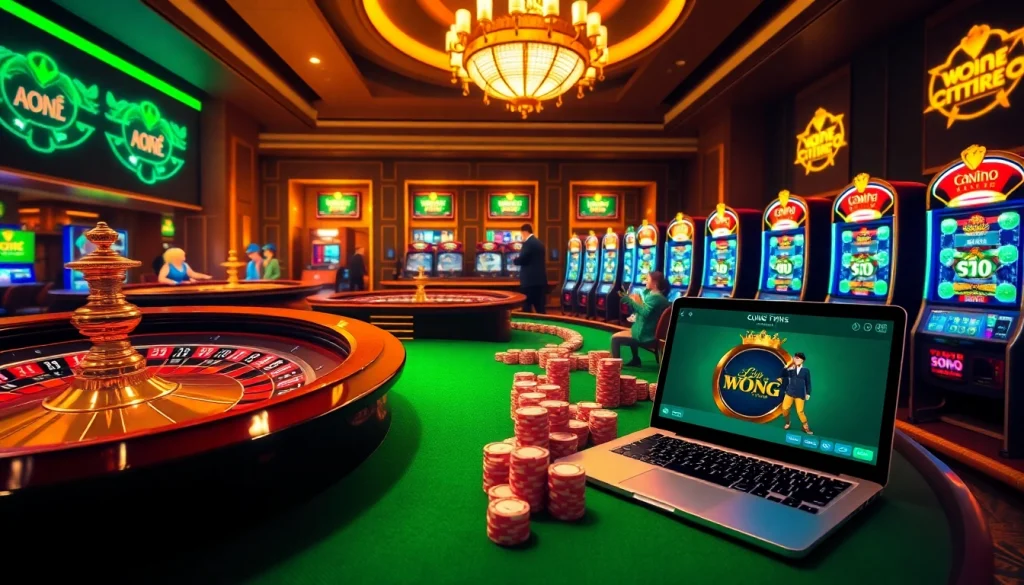 Experience Lô đề trực tuyến excitement with vibrant casino visuals and players celebrating wins.