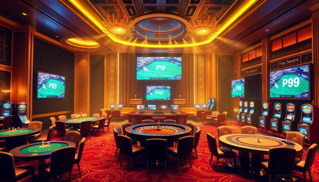 Experience the excitement of PS99 thể thao in a luxurious casino sports betting lounge.