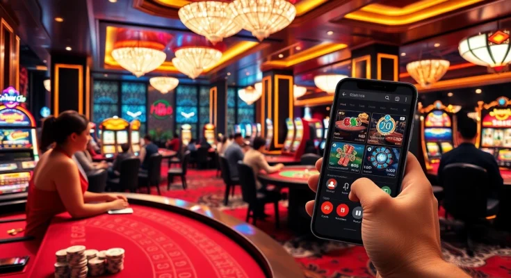 Experience the excitement at HU88 CLUB with luxury casino tables, high-stakes poker chips, and vibrant slot machines.
