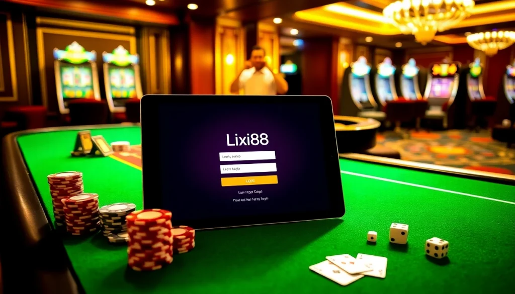 Experience the excitement of lixi88 đăng nhập with luxurious casino visuals and vibrant gaming elements.