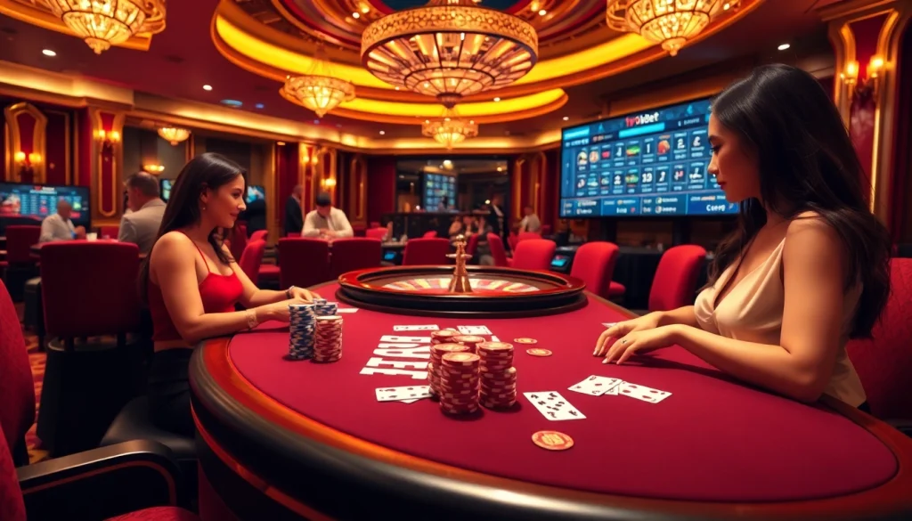 Engaged players enjoying exciting games at i9bet's premium casino tables.