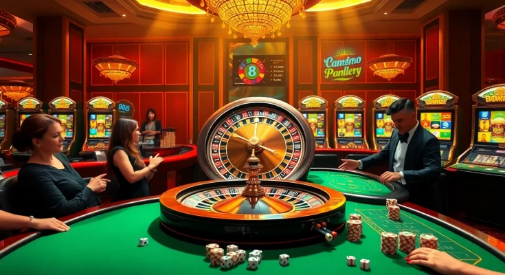 Experience thrilling moments at 8KBET’s lavish casino with vibrant game tables and exhilarating atmosphere.