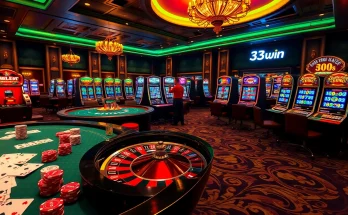 Experience thrilling gameplay at 33win with vibrant casino tables and dynamic gaming atmosphere.