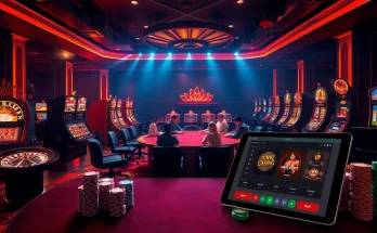 Phtaya.ac showcases a thrilling casino scene with engaging poker players and vibrant slot machines.