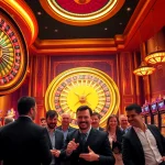 Players enjoy the thrilling atmosphere of TR88 with vibrant slot machines and roulette wheels.
