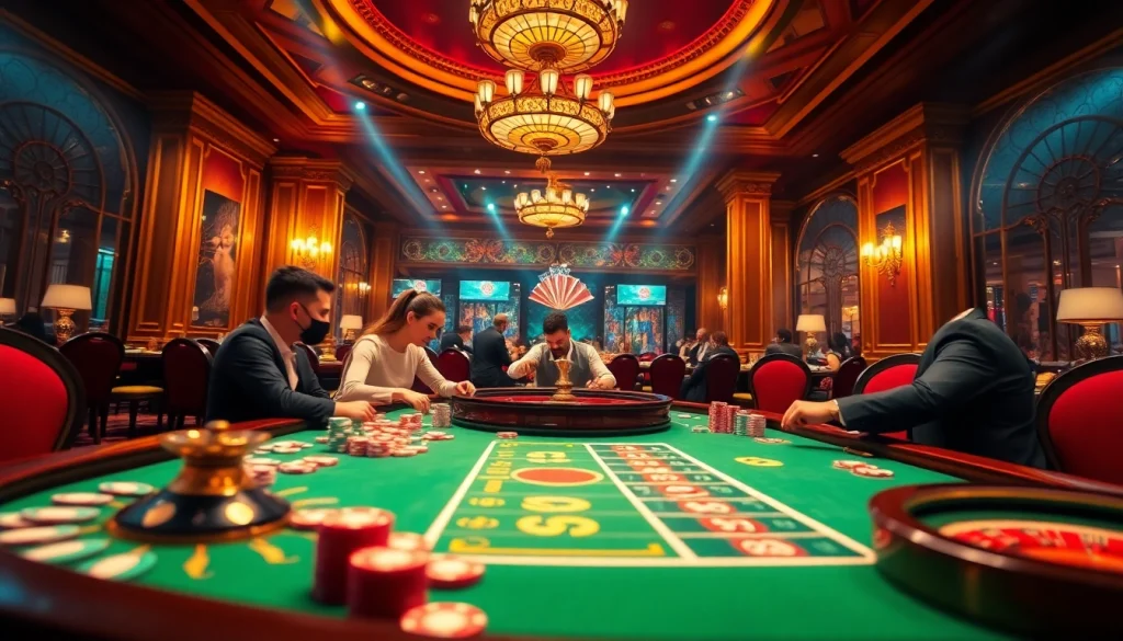 Experience the excitement of UU 88's luxurious casino gaming environment with a high-stakes poker table.