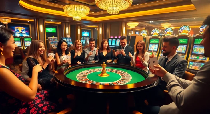 Experience the thrill of winning at https://www.vvjl11.com/ with poker chips and a roulette table.