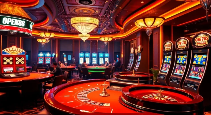 Players enjoy a thrilling moment at OPEN88 casino with exciting games and winning vibes.