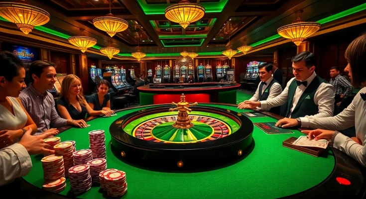 Engaging scene showcasing 789P themed roulette gameplay with excited players amid luxury casino atmosphere.