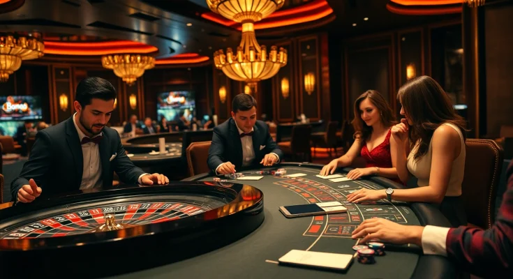 Players enjoying thrilling games at BONG88 online casino, showcasing excitement and luxury in gambling.
