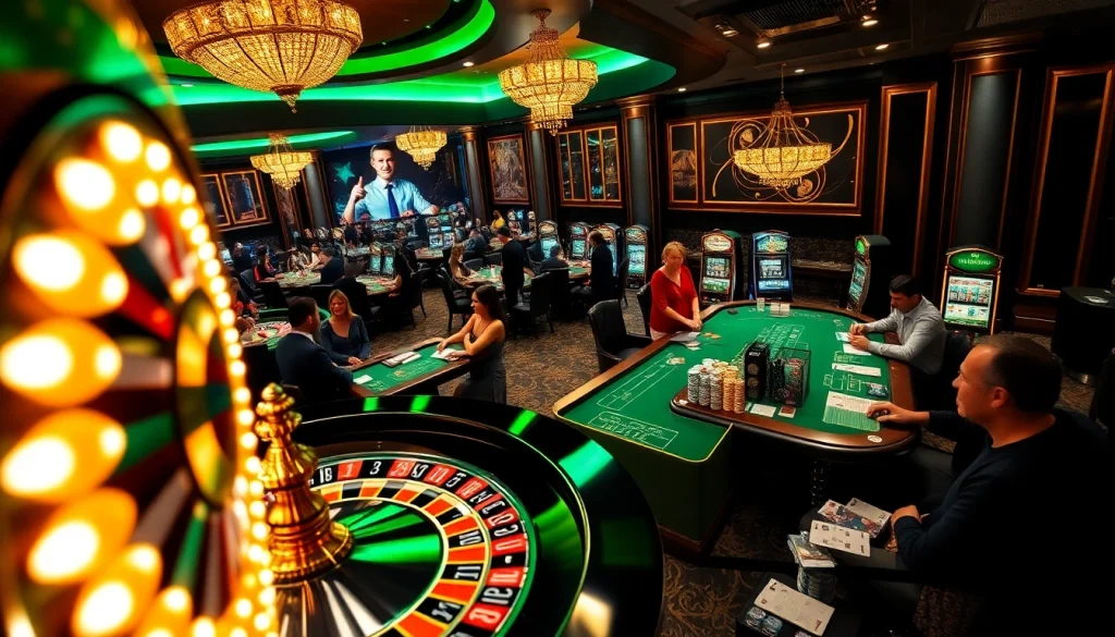 Engage in thrilling action at https://dh88.us/ with vibrant casino scenes featuring roulette, poker, and lively players.