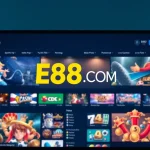E88 COM online betting platform interface showing vibrant gaming options.