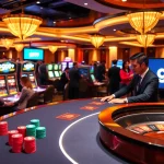 Engaging players at the go99 casino table with vibrant chips and thrilling atmosphere.