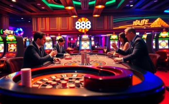 Experience the thrill of gambling at 888NEW with vibrant casino tables and exciting gameplay.