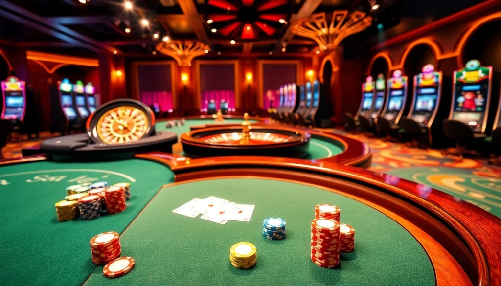 Engage in thrilling gambling at okwin with vibrant casino tables and high-stakes games.