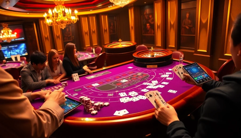 Experience the thrilling game play at nhà cái red88 featuring baccarat, poker chips, and vibrant casino atmosphere.