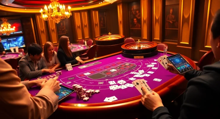 Experience the thrilling game play at nhà cái red88 featuring baccarat, poker chips, and vibrant casino atmosphere.