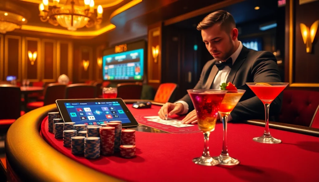 Enjoying a thrilling game of blackjack at nhà cái bet88 with vibrant poker chips and a premium atmosphere.