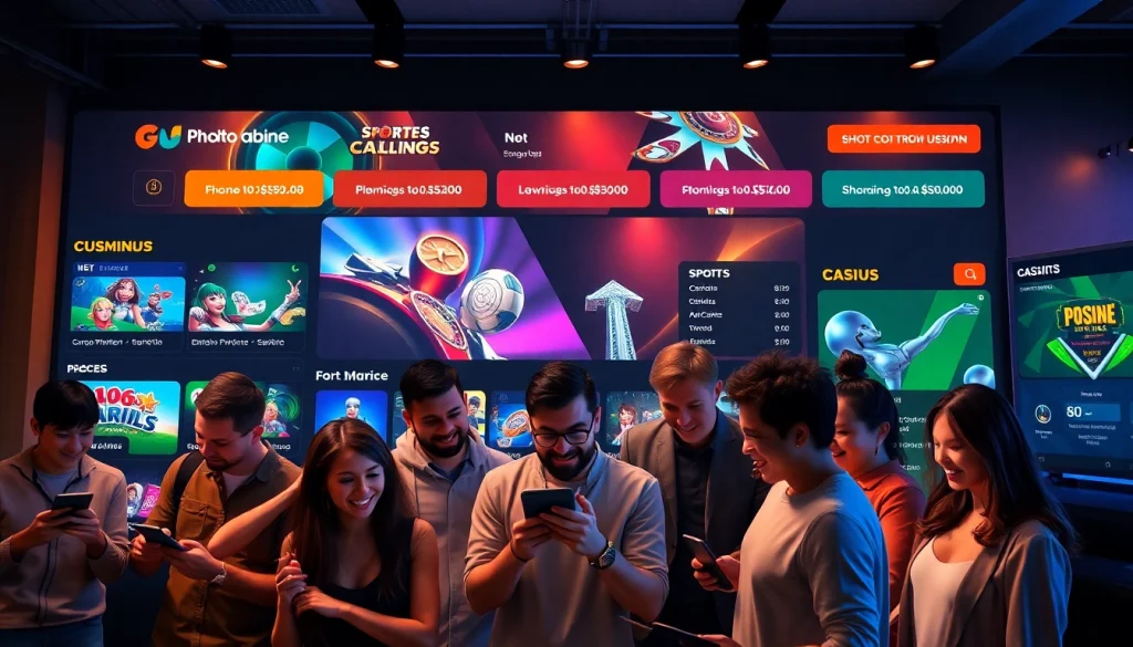 Luck8win.live online gambling platform with diverse players enjoying casino games and sports betting.
