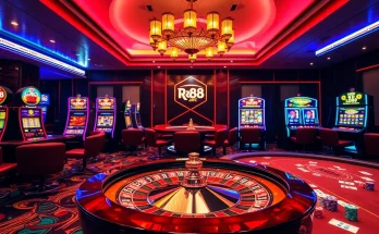 Experience thrilling gameplay at RR88 KJC with vibrant casino action featuring roulette and poker tables.