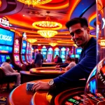 Experience the excitement of XXGG in a luxurious casino setting with vibrant slot machines and poker action.