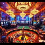 Engaging in thrilling gameplay with Giải mã giấc mơ at a luxurious casino setting featuring roulette and poker.