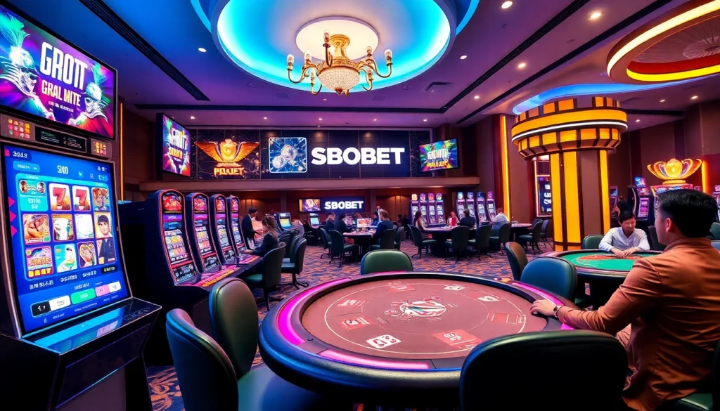 Exciting online gaming experience at sbobet.dance with vibrant casino visuals and engaging players.