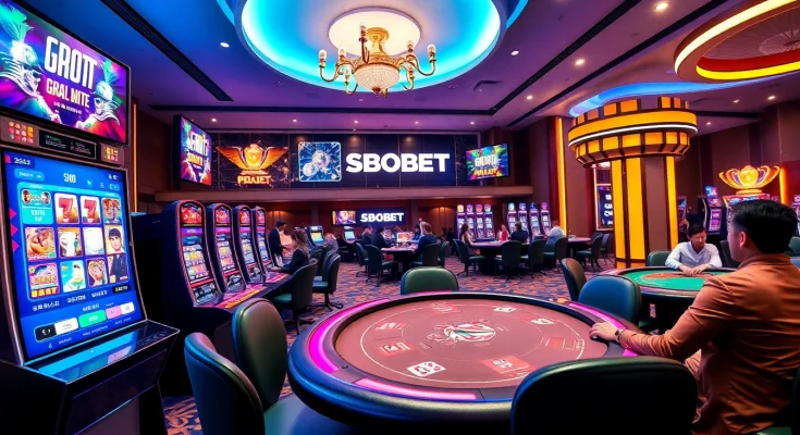 Exciting online gaming experience at sbobet.dance with vibrant casino visuals and engaging players.