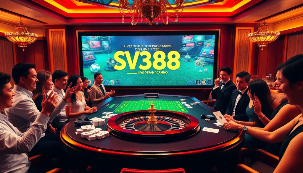 Engaging scene of SV388 cockfighting betting at a vibrant casino table.