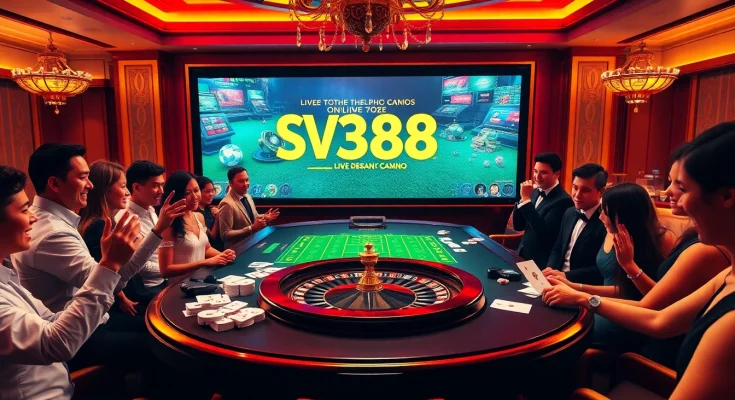 Engaging scene of SV388 cockfighting betting at a vibrant casino table.