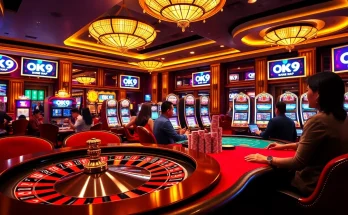 Players enjoying the thrills of online casino games at OK9 Dang Nhap interface.