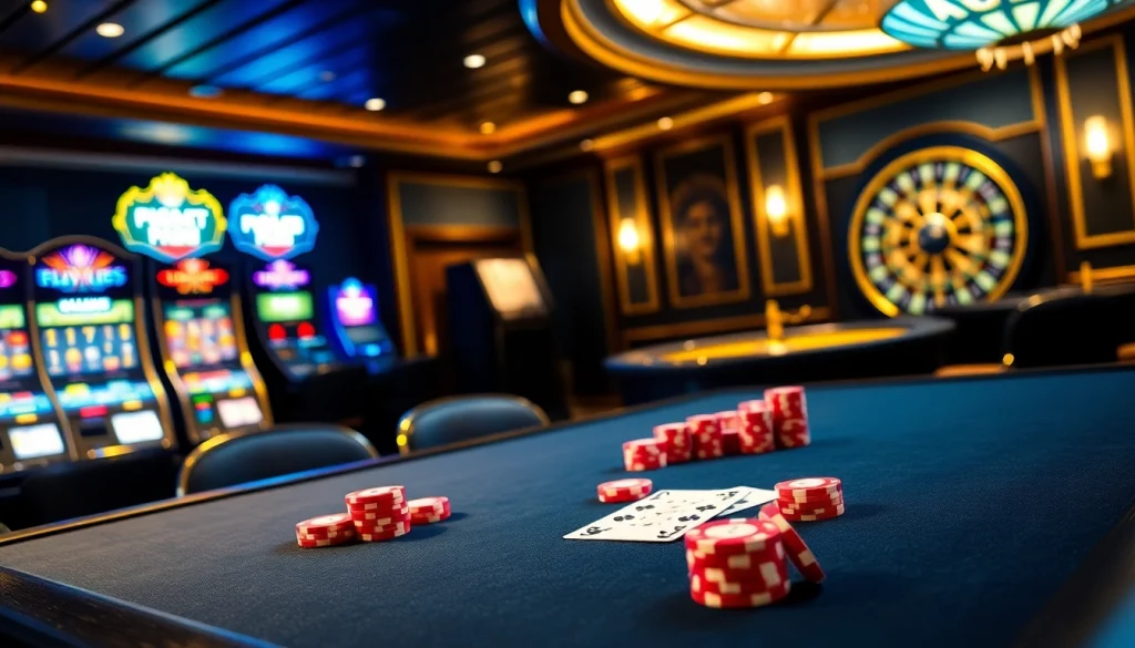 F168 online casino scene featuring poker and roulette for thrilling gambling experiences.