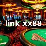 Experience the excitement of link xx88 in a vibrant casino setting featuring roulette tables and slot machines.