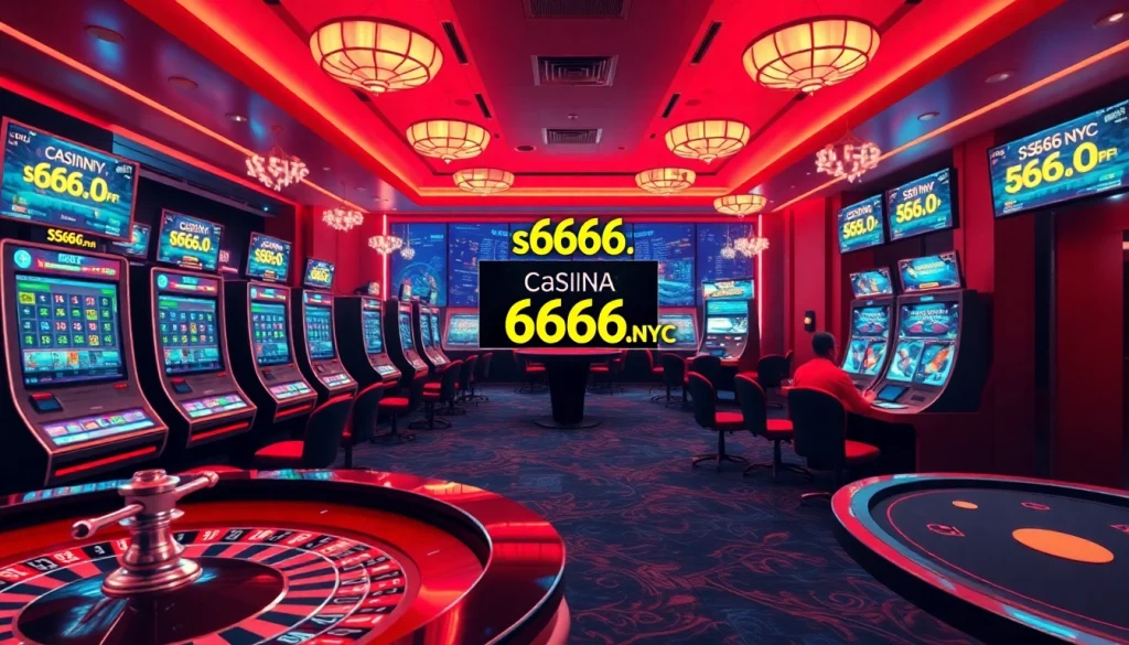 Experience the excitement of online gaming with s666.nyc's dynamic casino atmosphere, featuring modern slot machines and roulette.