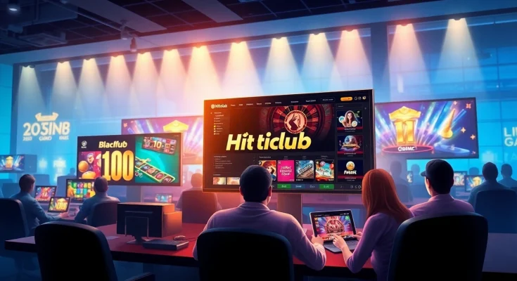 Hitclub online gaming interface showcasing vibrant casino games like Slot and Blackjack.
