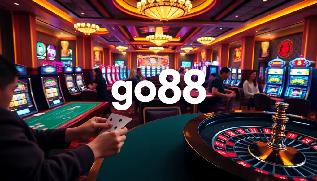 Engage in thrilling gameplay at go88 casino, featuring lively tables and slot machines.