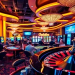 Winning big at 88aa with a luxurious casino experience featuring roulette and slot machines.