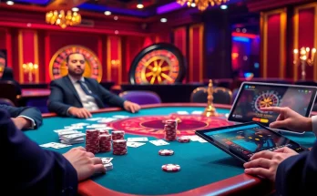 Experience the thrill of HB88 through a sophisticated casino scene featuring poker and roulette.